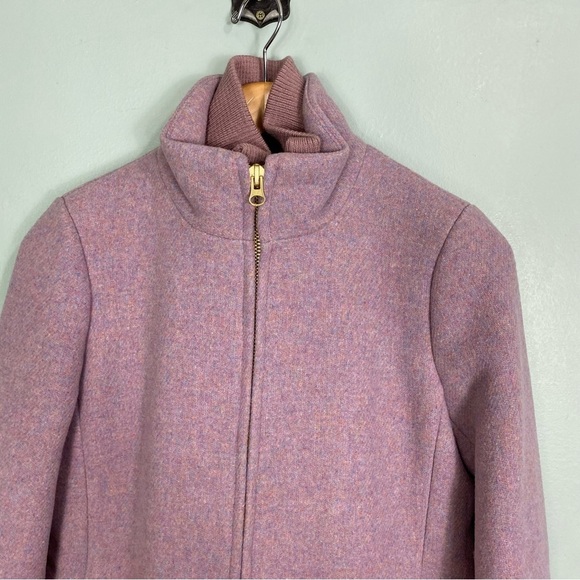 J Crew Nello Gori Purple Sz 4 K0896 Lodge Coat Wool Blend - Picture 2 of 9